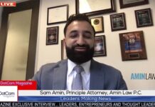 Sam Amin, Principle Attorney, Amin Law, A DotCom Magazine Exclusive Interview