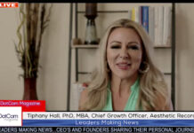 Tiphany Hall, PhD, MBA, Chief Growth Officer, Aesthetic Record, A DotCom Magazine Exclusive Interview Tiphany Hall, PhD, MBA, Chief Growth Officer,Aesthetic Record