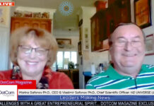 Marina Safonov Ph.D., CEO & Vladimir Safonov Ph.D., Chief Scientific Officer. H2 UNIVERSE LLC, A DotCom Magazine Exclusive Interview Marina Safonov Ph.D., CEO & Vladimir Safonov Ph.D., Chief Scientific Officer.