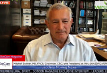 Mitchell Steiner, MD, FACS, Chairman, CEO & President at Veru, A DotCom Magazine Exclusive Interview Mitchell Steiner, MD, FACS, Chairman, CEO, and President, at Veru
