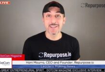 Hani Mourra, CEO and Founder, Repurpose.io, A DotCom Magazine Exclusive Interview