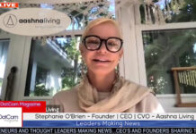 Stephanie O’Brien – Founder | CEO | CVO – Aashna Living, A DotCom Magazine Exclusive Interview Stephanie O Brien - Founder